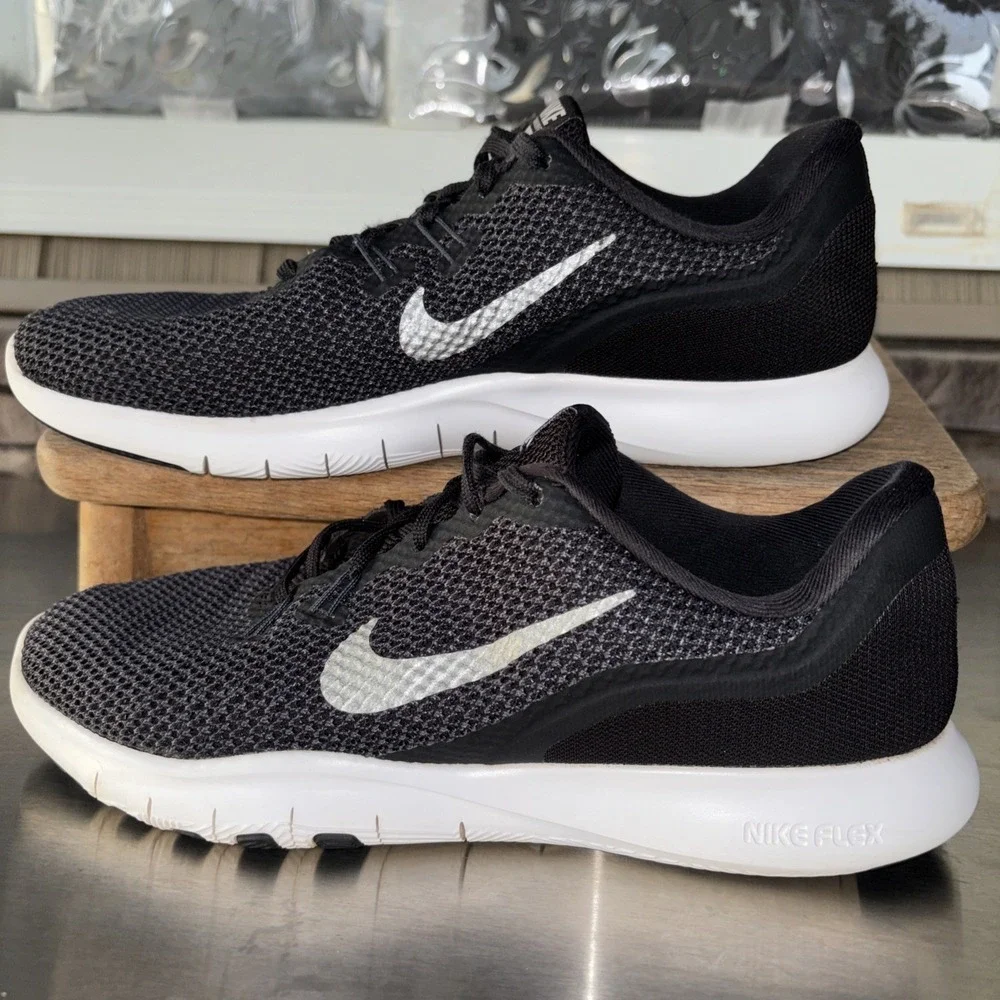 Nike Flex Trainer 7 Training Shoes Black 898479-001 Low Top Lace Up Womens 10
